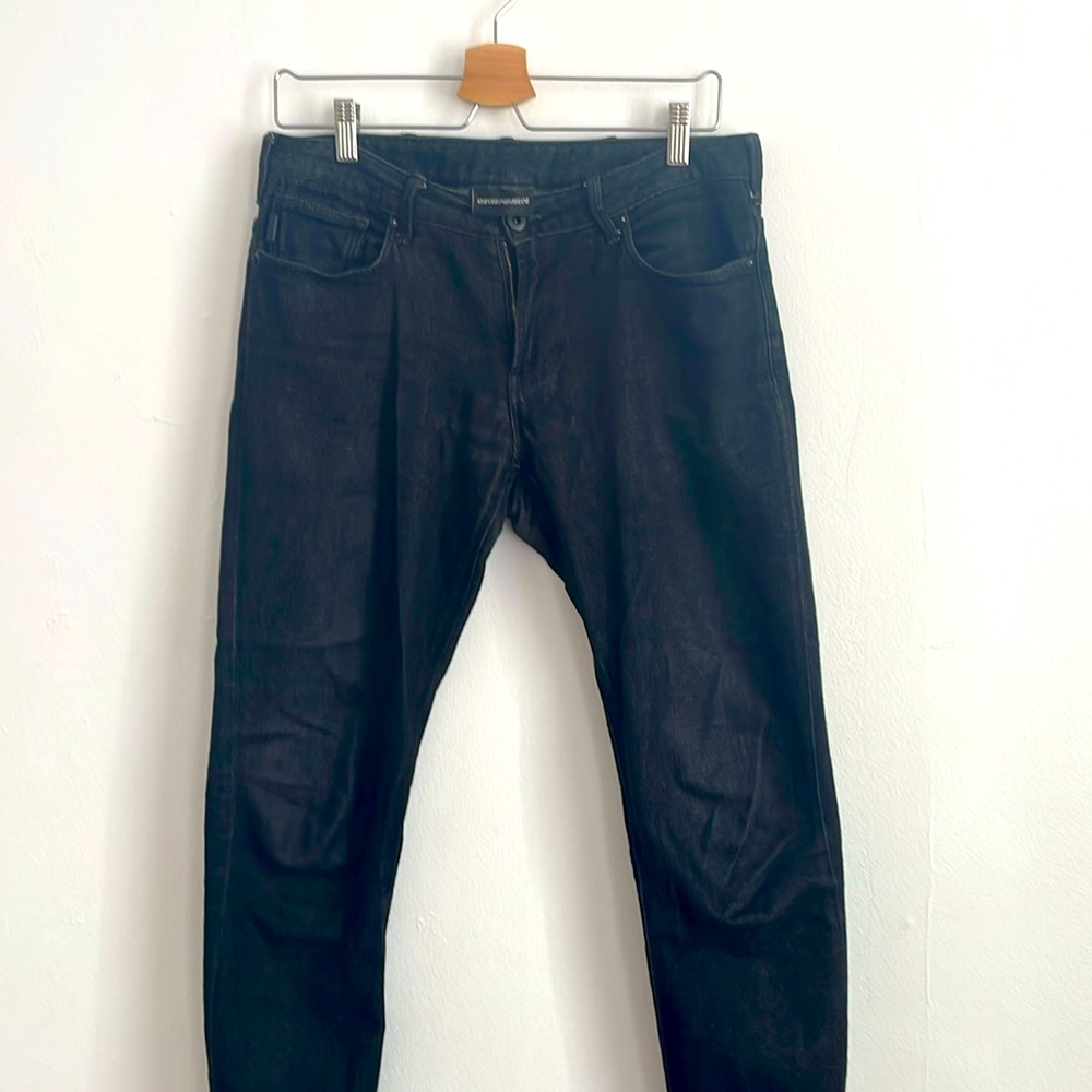 Emporio Armani 11oz black denim jeans - 29/31